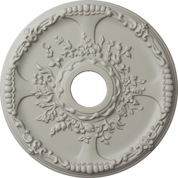 Ekena Millwork Antioch Ceiling Medallion (Fits Canopies up to 3 1/2"), 18"OD x 3 1/2"ID x 1 3/8"P, Pot of Cream CM18SEPCF - main